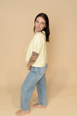 Robbie Knit Top - Butter Yellow - Wild Lavender Boutique