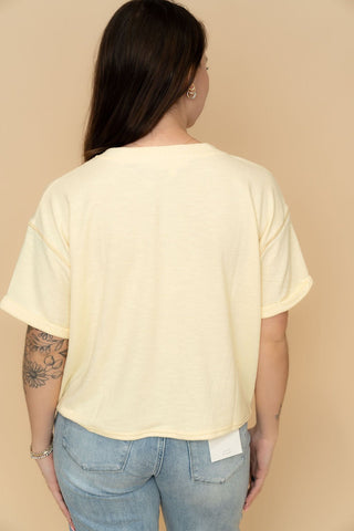Robbie Knit Top - Butter Yellow - Wild Lavender Boutique