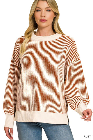 Brinley Two-Tined Crewneck Sweater