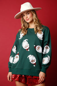 Santa Sequin Sweatshirt