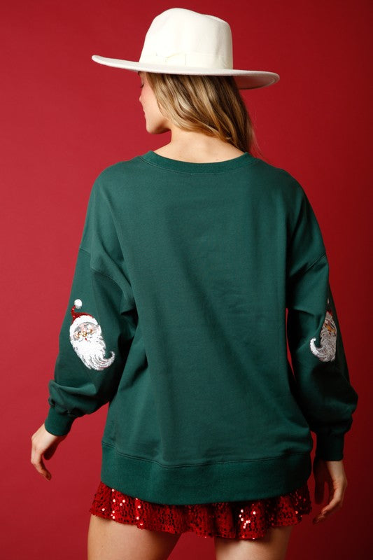 Santa Sequin Sweatshirt