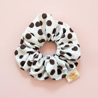Scrunchie - Brown Polka Dots - Wild Lavender Boutique