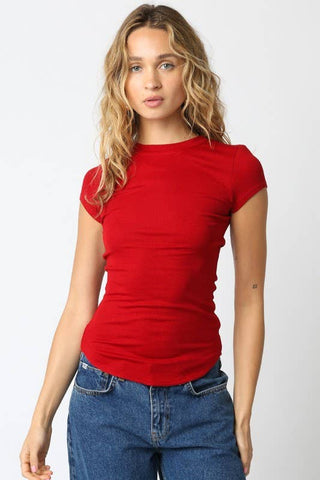 Serena Ribbed Cap Sleeve Top - Wild Lavender Boutique