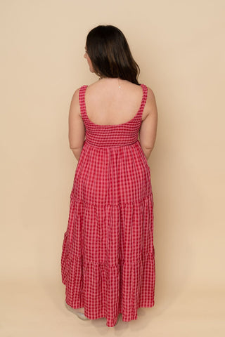 Sofie Gingham Maxi Dress - Wild Lavender Boutique