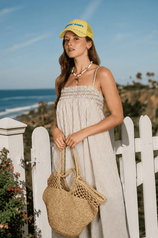 Stacy Striped Maxi Dress - Brown - Wild Lavender Boutique