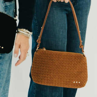 Suede Harper Hobo Shoulder Bag - Wild Lavender Boutique