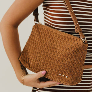Suede Harper Hobo Shoulder Bag - Wild Lavender Boutique