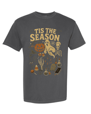 Tis The Season Halloween Graphic Tee - Pepper - Wild Lavender Boutique
