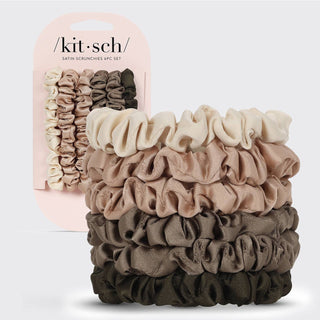 Ultra Petite Satin Scrunchies 6pc - Eucalyptus - Wild Lavender Boutique