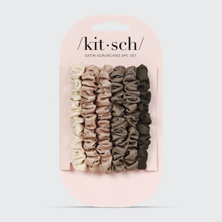 Ultra Petite Satin Scrunchies 6pc - Eucalyptus - Wild Lavender Boutique