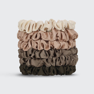 Ultra Petite Satin Scrunchies 6pc - Eucalyptus - Wild Lavender Boutique