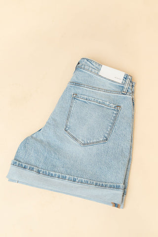 Vervet High Rise Cuffed Denim Shorts - Wild Lavender Boutique