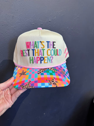What's The Best That Could Happen Trucker Hat - Wild Lavender Boutique