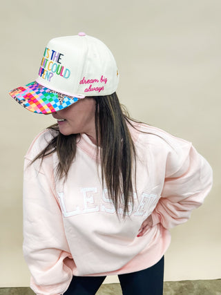 What's The Best That Could Happen Trucker Hat - Wild Lavender Boutique