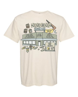 Wild Lavender Supper Club Graphic Tee - Ivory - Wild Lavender Boutique