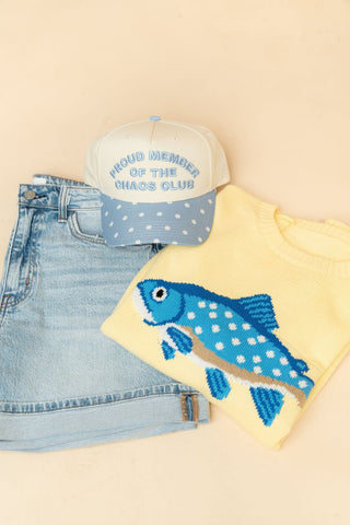 Willow Fish Sweater - Yellow - Wild Lavender Boutique
