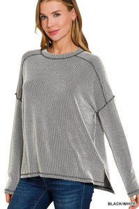 Mary Ribbed Long Sleeve Top