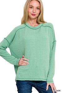 Mary Ribbed Long Sleeve Top