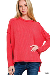 Mary Ribbed Long Sleeve Top